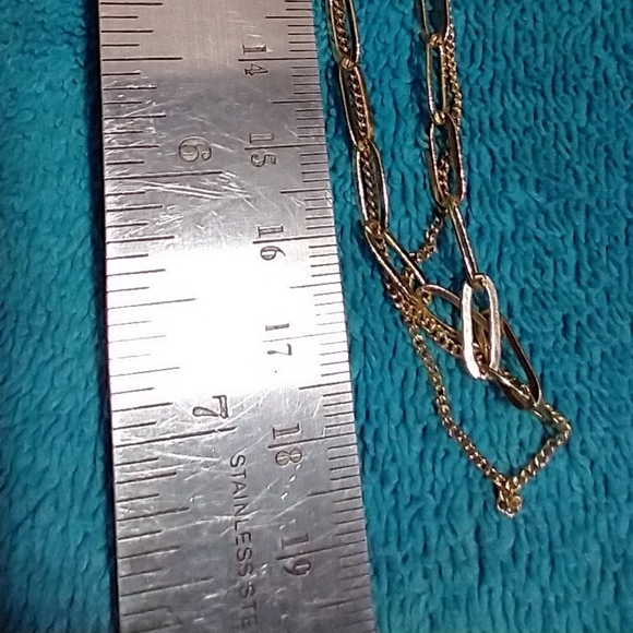 Elegant Goldtone Chain Necklace double vintage - Picture 2 of 4